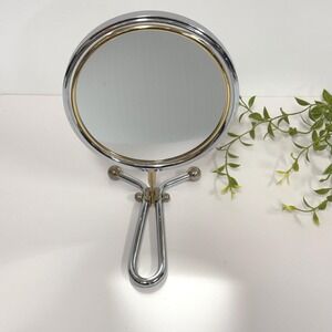 Vintage Brass and metal double sided folding mirror